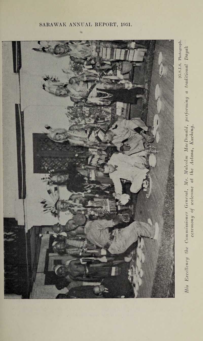 ceremony of welcome at the Astana, Kuching.