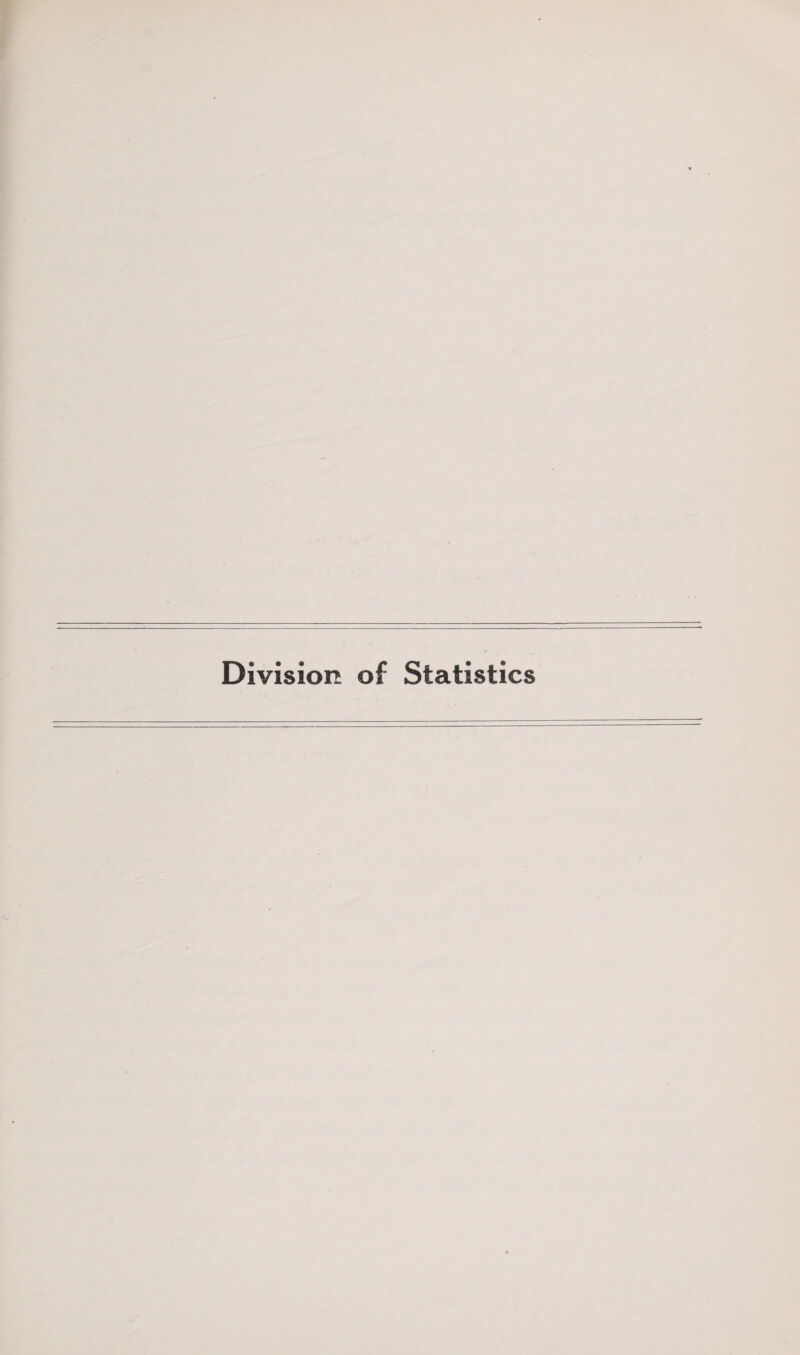 Division of Statistics