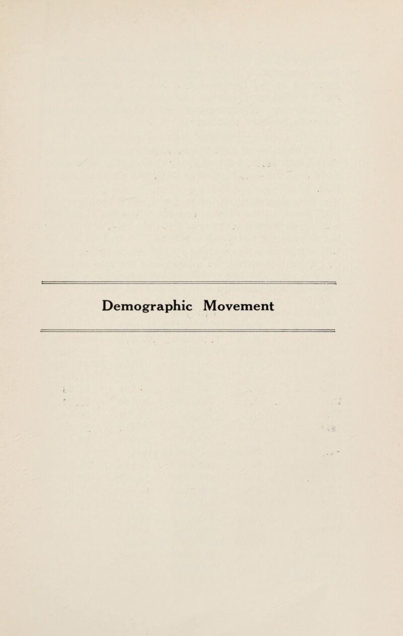 Demographic Movement