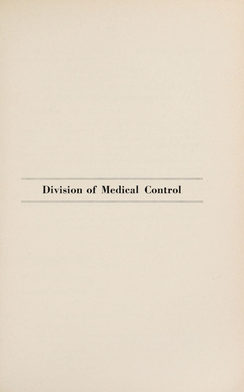 Division of Medical Control