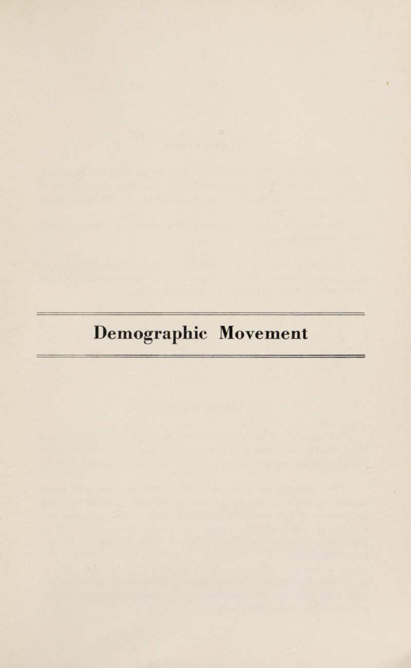 Demographic Movement