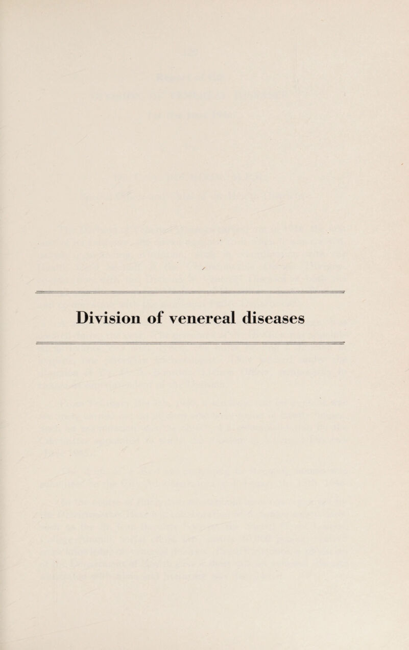 Division of venereal diseases