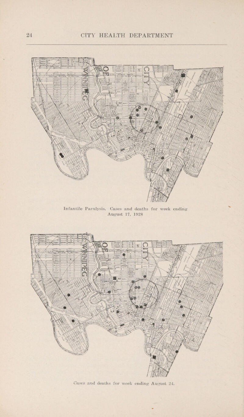 Infantile Paralysis. Cases and deaths for week ending August 17, 1928