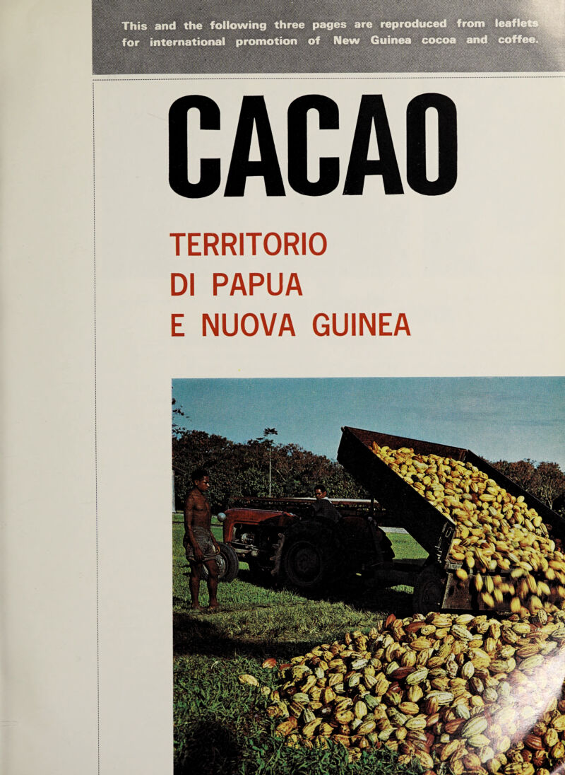 TERRITORIO Dl PAPUA E NUOVA GUINEA