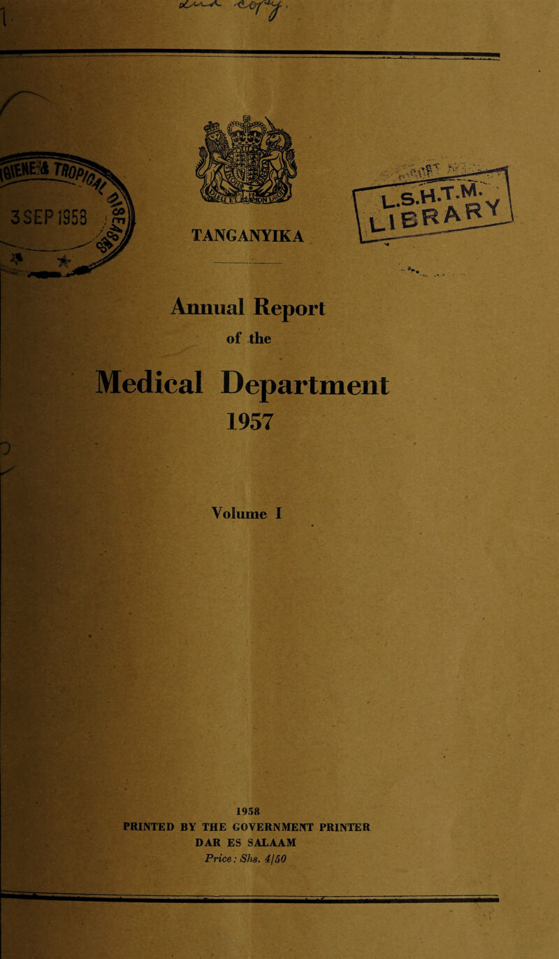 i Annual Report of the Medical Department 1957 0