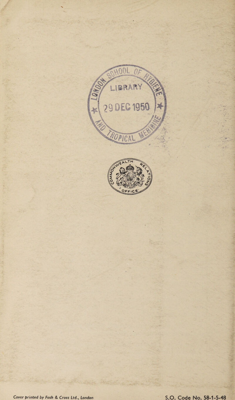 *■ S.O. Code No. 58-1-5-48 Cover printed by Fosh & Cross Ltd., London