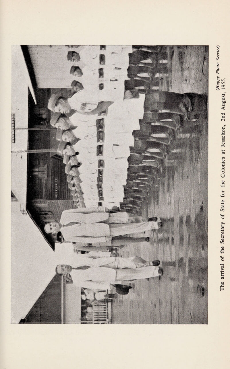 The arrival of the Secretary of State for the Colonies at Jesselton, 2nd August, 1955.