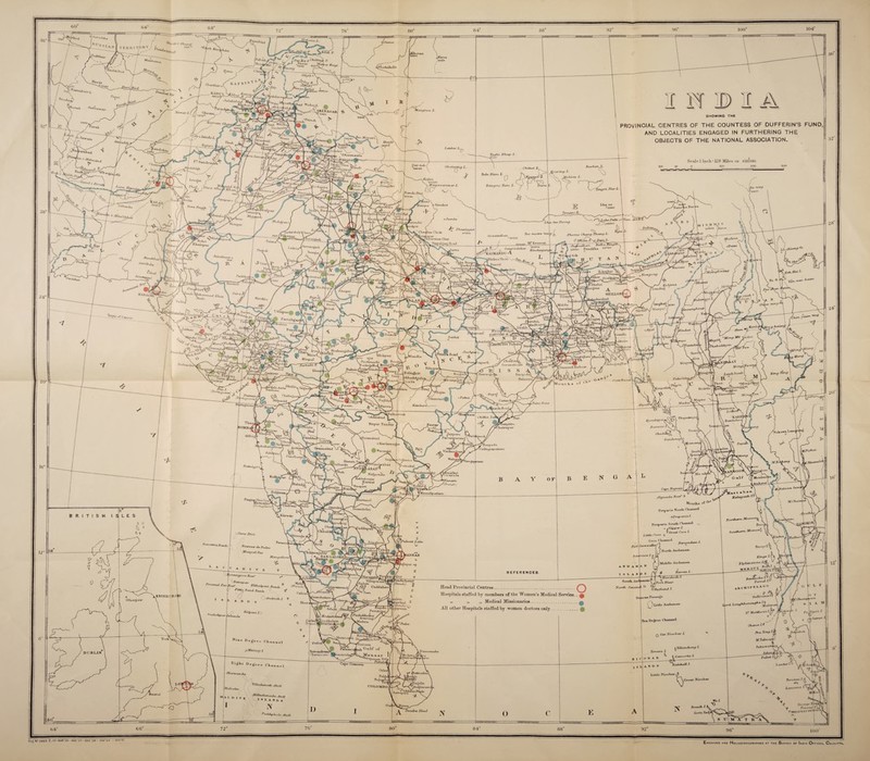 'uimumummiiM — 'f'ia L. Mquiri Sfutru 1207' Keb aj'. jr' j’Ri'iebtofi, Chiu'^1 cf ’Par Jot /* W P- Jn^ln 'Hukxa, 70 0 0 26370ry ;«/iu Gil*/it. '«p«t t tux ty a. 10020 '*nr£. «fW >ad Hulun L. SRINAGAR NT r,20O I Nawru' X, SHOWING THE od Man^t Daulatnhb «4oo, ur-mm eh 5IAL CENTRES OF THE COUNTESS OF DUFFERIN’S FUND, AND LOCALITIES ENGAGED IN FURTHERING THE OBJECTS OF THE NATIONAL ASSOCIATION. XASfcl A 1279$) Kt Wai, Hatvlr' 14870 GardJiar TaohJu Bhup L JDhanm»fi/a Scale 1 Inch = 128 Miles or Sandei BurbenL. Ghatarmg L. Chilcut L. Chini \Simln] .Kaila* [Kalita dfahan D&ngra. Turn, L /(sansfoiri Thu l Ba tang *0400 NurL. Warula. [26046 Bliai induj 'turipu,,, 23400 inotdwara ■ [futliol I.hu sa °U910 SirniJcot ^alboud,, NamcW Taanfipo -R- tme Dxong tarmdeo S H MT s 16000 i JUrn iwaii' ardai-fthuijr'tf ,'ln Fhurrvo Chan# Thang L- •0 B!Kam. £■• or. Bfvn^L ■ Katarm an Ghat Rillll*! lairpur Kulh.au Kai ga*40 20002 lii/u. Jiuijung a i 24740 Q Gau/utankan -^KATMANDU A '■:'LBhikriaThnn _— C._Ra\iul 28080 Juisobjj, Jjonda B*ka Bftzi ^ ^Nai-kal iicLlV. Capt auWjupj J, 34°°B,1» tMauig BhituL .Barnes , Nowgong h*ien \£ultanp uri j Boi'nit .S/Dhubri lun^ram khot^gp \[nh auxin, Jbudo leopnr lunpurt SHILLONG o ■Ufa Sarnia tairndn ladurobad ^Aiuah Bii-njX lorak \ /linphal1 (Mamyui 'i f rung ralda ,wngh.sup\ 01045 yNinuudi Then iMadhupur KunJ*y cxAif'al 'ibdfth Son hat r 11 ' M ^ Along BTlop ril \ Iflln1./ iThabcJkkjtn [Svld^iuraie [anff ^ H, IpttxW •Jtt&hpi Bung T1iin£rigluU a yBari.it PaoJuivurhi %$) ^,IIJ B drkuhT^-J Seoni Cht ' Ch . lib Goramobis ana '■uparh Monr**^ Borbandaj Mdruj\ LawkSawk /Diamond Harbour ,B ••LLa^iiat Banpn da^ Baiasore •avadoj- ■RX i s“'-ar ■^'rravaj UJondia °Mdng Bs ITanug^yi Surhanpm^ Dhiili* ( 'Kala Ainba JiLuva. 'Kiinpetl Meiktda Anqul Mdngi (''ardha Na^b] Cuttack Mxnhu S^Varora j Talria ChiUea. L, °Adilabdd 1 Sirynr Tan doir Thayetwnyi Kyauhjryu[ Rarru'ee. Kbopoii Alibai Sandoxtay i on a Tapun diabaJ&nh \ Danbil denzaA fittang BandJii Colbone! p^Tcundorab 4d abaiT^ Nalxfonha ^ 2024? Monin “* Arnherft_ Maiibubi nJlastam (FrarLoh./ Kamn] Wanaparti K-'A'lSiRii. Algtuxda MontHs NortL Channel Dronacbellan J- South Channel tSUpptxr l I Great Coca I. Northern; Me* oooy. Dht iChitaJd L title Coco Coco Channel CornwalUefl tatburi NarsLni Interview /. BAN GAL 0] King* Middle Andaman Aro< >t ElphinMon- Bentinrh* I. Dome* 1. upEUg0 ’ondicln '.Fort BUur Molie% (F'ervch.P (French) Head Provincial Centres. Hospitals staffed by members of the Women’s Medical Service „ „ ,, Medical Missionaries.. All other Hospitals staffed by women doctors only.. Cnddalorn North. Sen tine l FUtic Sand Calico.tl E OTNBIJB1 Sultivan*IX> ttujh o I-t ■dndnoth.I. ralarn i Karikal ® i /French J i gapRtam ,rd Loughboro* Pollaibi 5‘ Mntthe tOtelip, Sant u i rodkulam MaJtanQfcen Pedro Car Niro bar Bbiyjifel3coib PovaC jrTuucorin koh of TaJaixvat Tillonchong I- J/Jifinit-qy / Teres/fa L TruxinmaUe TrmniiliiniN (Travuaicore I »lan a ar tSt'aP‘ilnum Pot Puttabu Canti Fith-et Lantur Hra-wajxda Little Nicohar ^ Great Nicobar ifn// I Tilladuniaii -AloU COLOMBO iftfUWlVrt Malcolm Bristol -M’litn/t iniadu 1 » L A N ] George l ' Pmofxft rnfBUJALwr >'u<r Breueh l- tloota Radp ’••<bUph„t„ Atoll R*£N°1485 E. 17 —600 '26--600 '27—650'28- II50’29 - 660'31 Engraved and Heliozincographcd at the Survey of India Offices, Calcutta.
