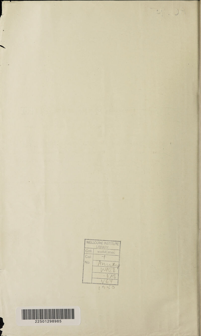 \ $ ^LLCOME INSTITUTE! _LiBRARV 1 fCoJi. welMOmec ? Call -f | I No. wWujrf M2I 1 ■ ka% ZT^vTTj l ri < b