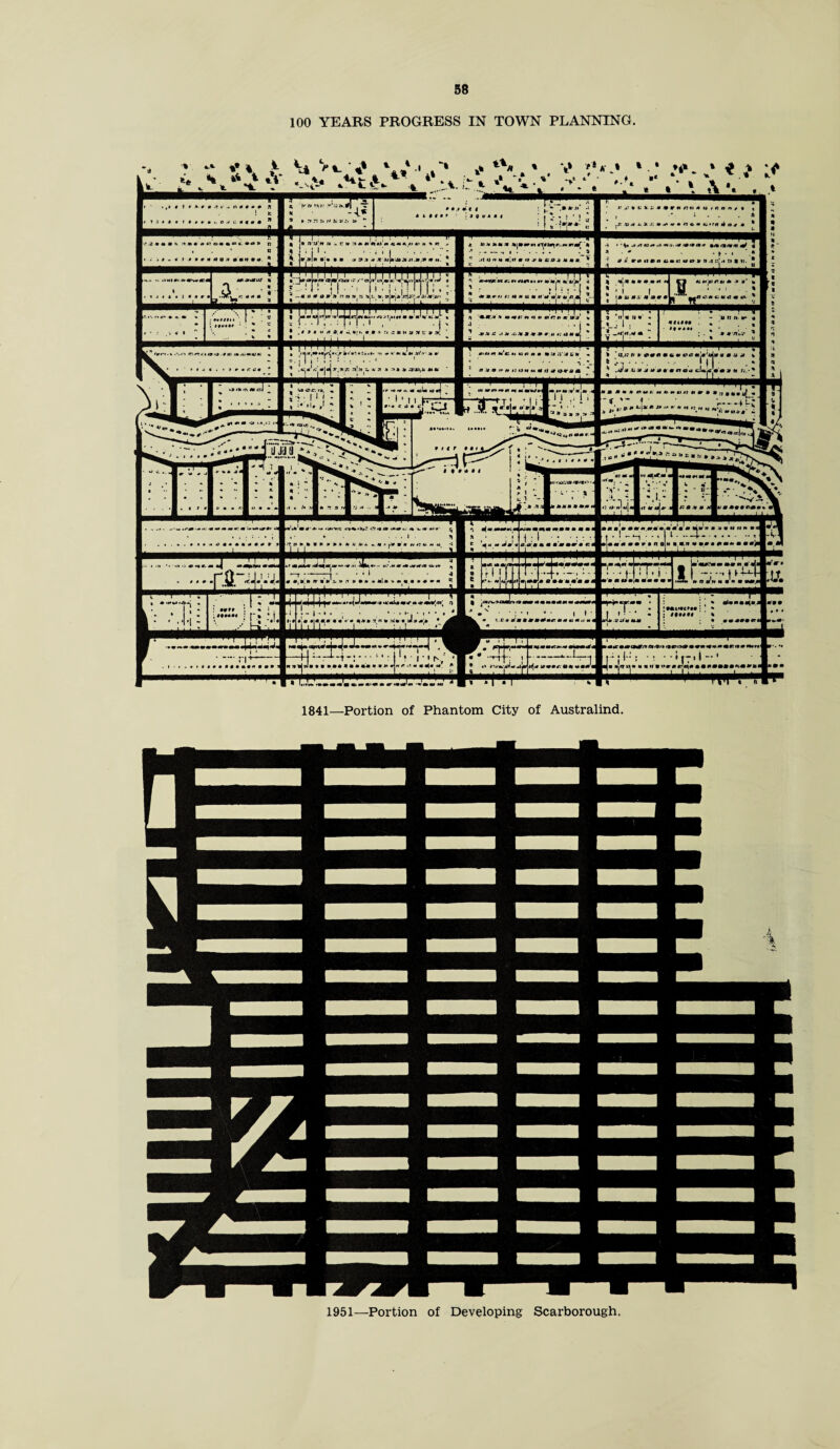 100 YEARS PROGRESS IN TOWN PLANNING. V »* * . • . « i« * 1841—Portion of Phantom City of Australind. 1951—Portion of Developing Scarborough.