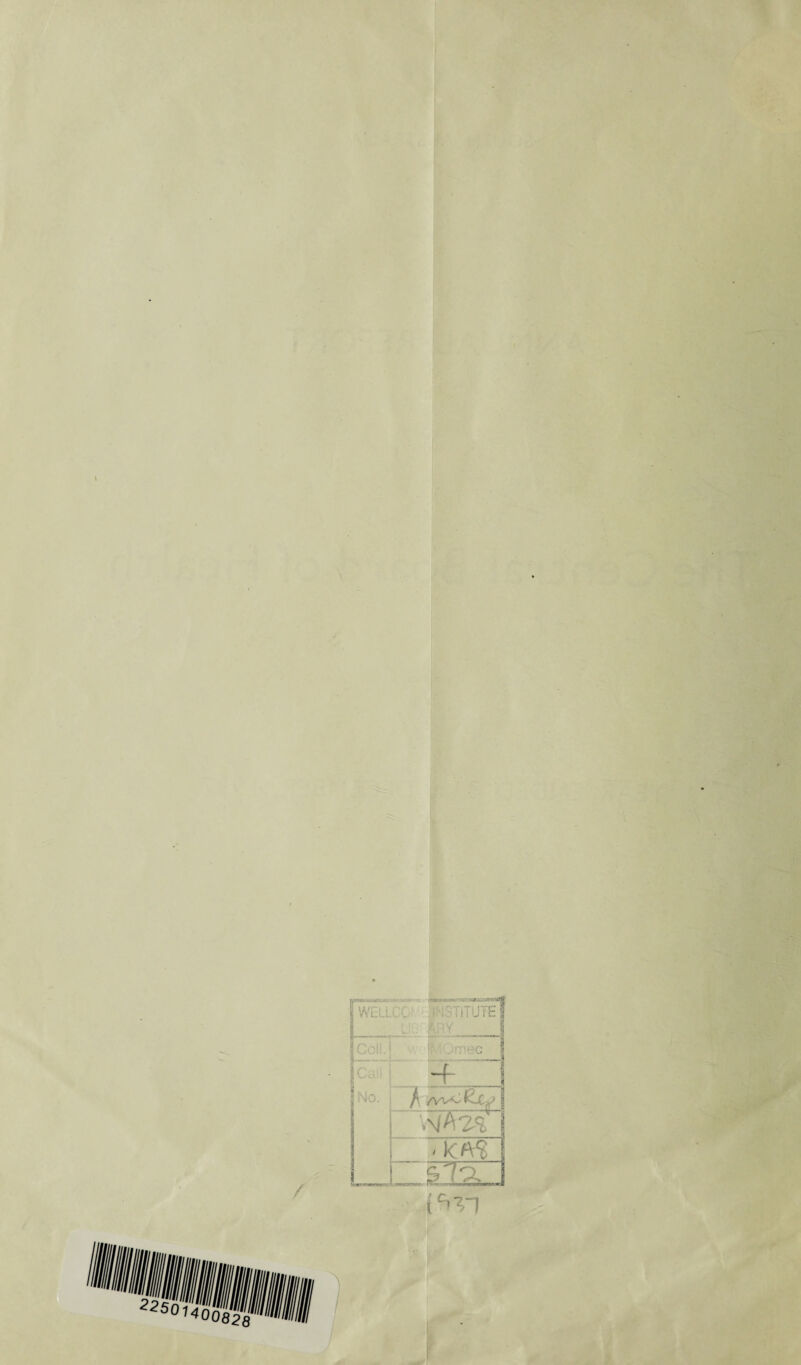 SaBKHiWCSTl -w ■ • WELLCC, • I'-ISTlTlTFE w :,mec -f No. h W A 2% kA't ?7a. I^V)