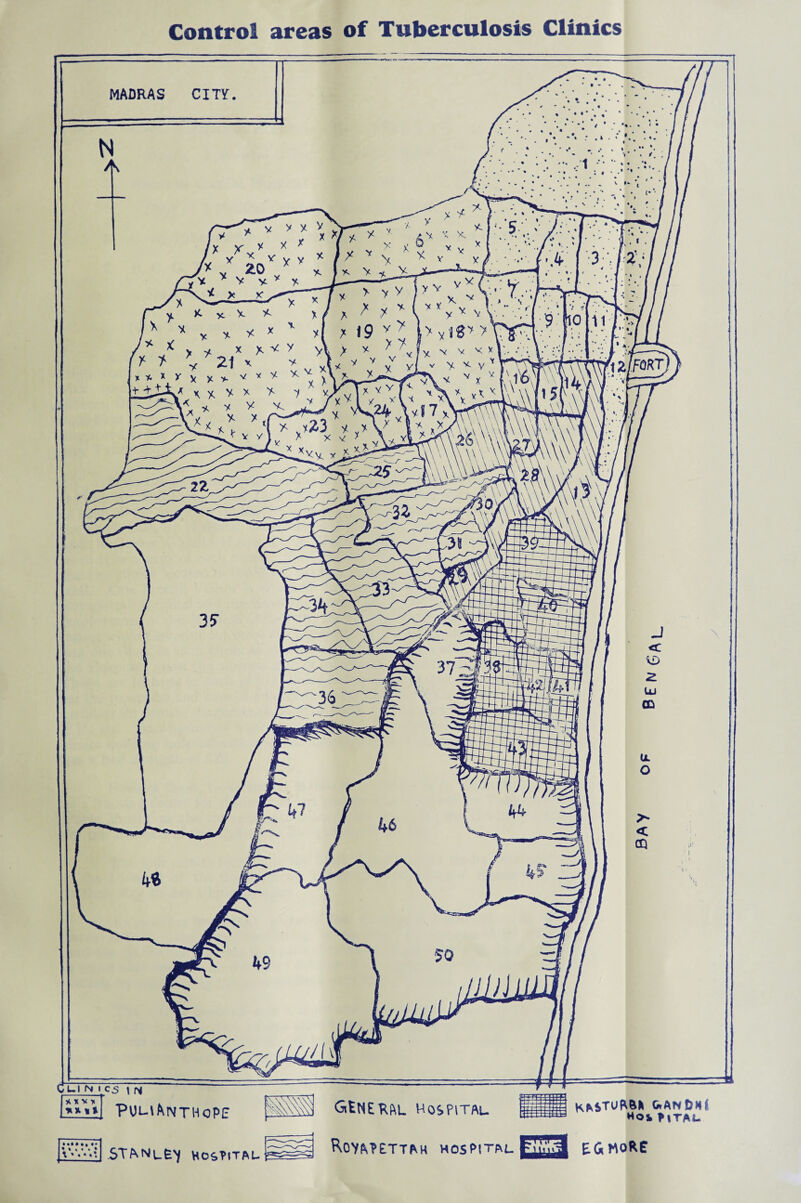 Control areas of Tuberculosis Clinics Bengal