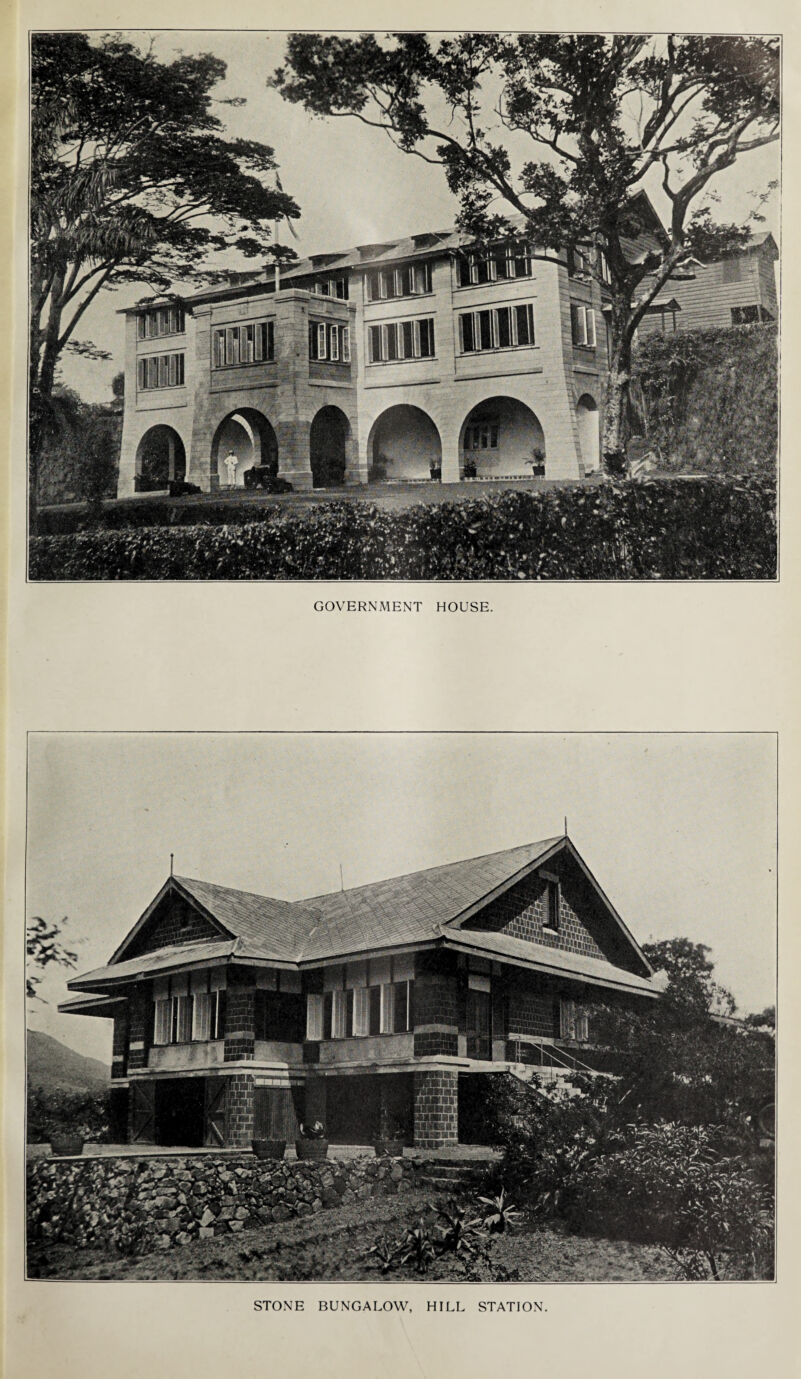 GOVERNMENT HOUSE. STONE BUNGALOW, HILL STATION