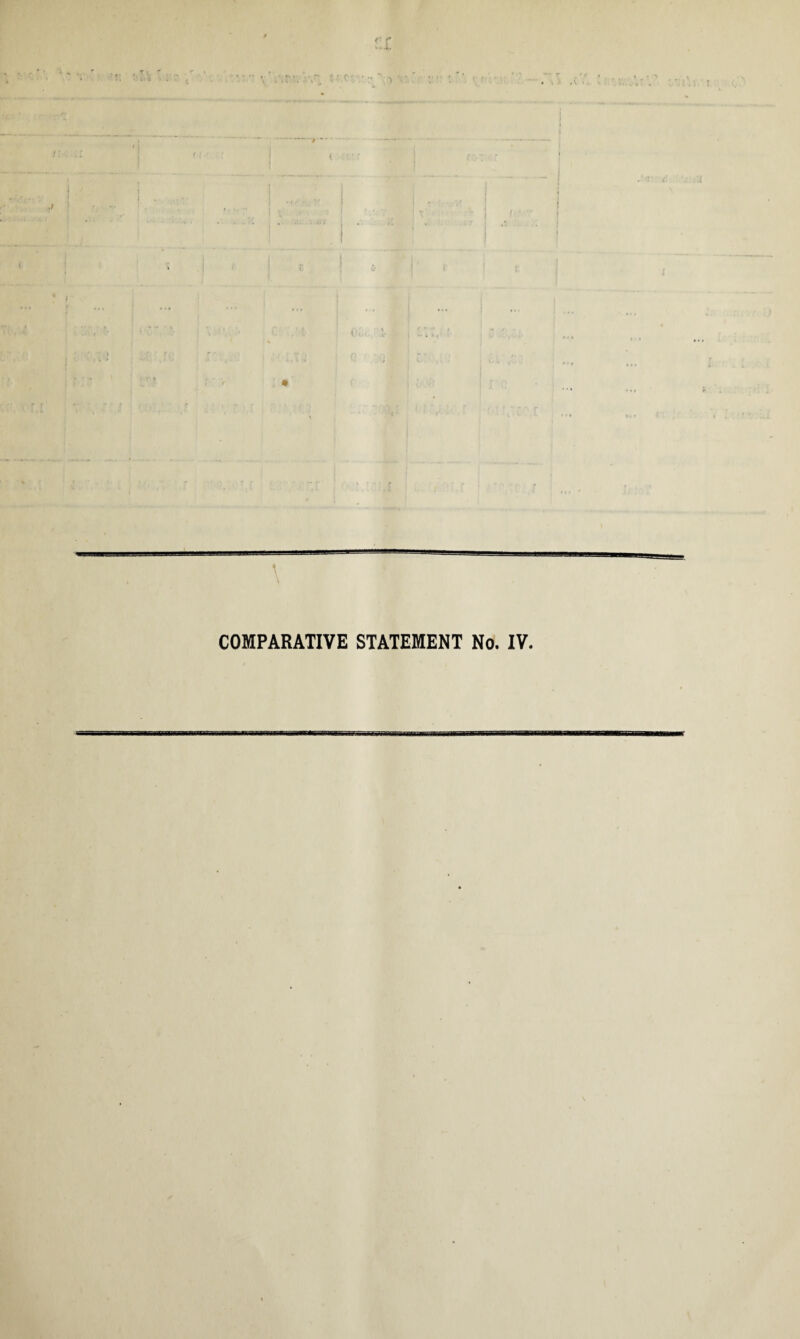 f‘ r i. ; > J < i COMPARATIVE STATEMENT No. IV.