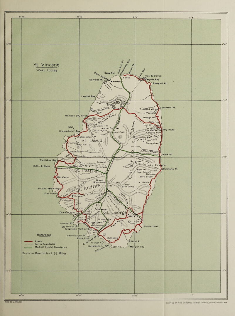 • 61 15 I3 0 2 S>' 13°20' 13 15 I3°l5r 13 10 13 5 1000 30. 1000/33. PRINTED AT THE ORDNANCE SURVEY OFFICE, SOUTHAMPTON. 1914.