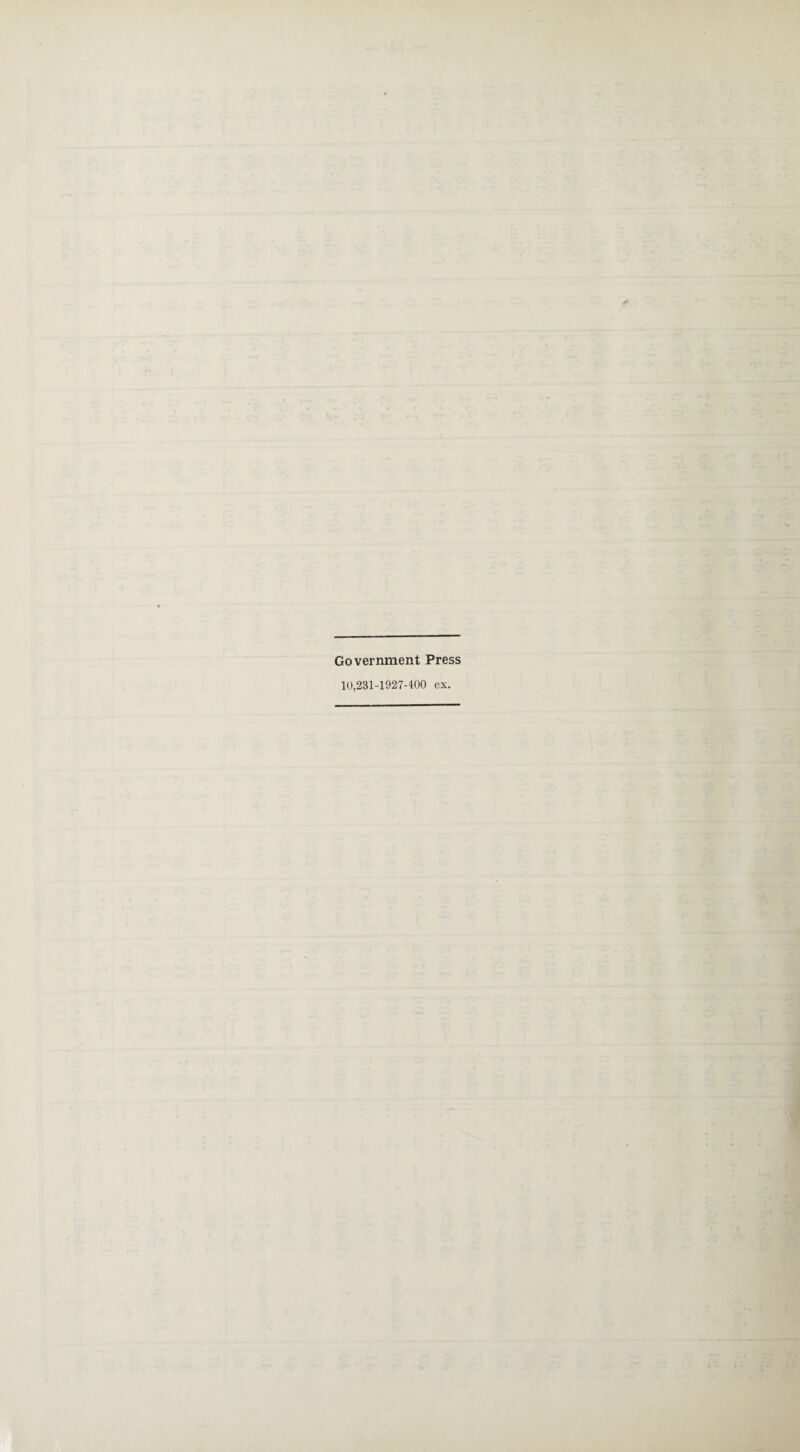 Government Press 10,231-1927-400 ex.