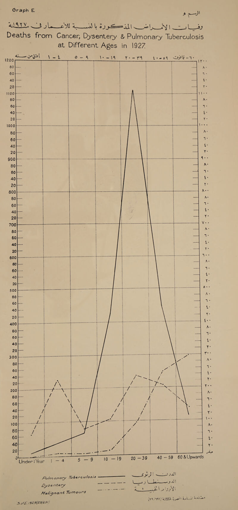jL.—c-^M T.—^ l) oj^s~-=>jS\ %—^I^]. •• j l Js_i Deaths from Cancer, Dysentery & Pulmonary Tuberculosis at Different Ages in I92Z T^u/m on ary 7u6erc u/os/s dysentery Mai/ynant Tumours 3.of£.l9Z9(z9/6*0 _Sj>}\ — i _j j V t JL—. Jl tc-Vl (y wu) Vdili ^v> CC-.