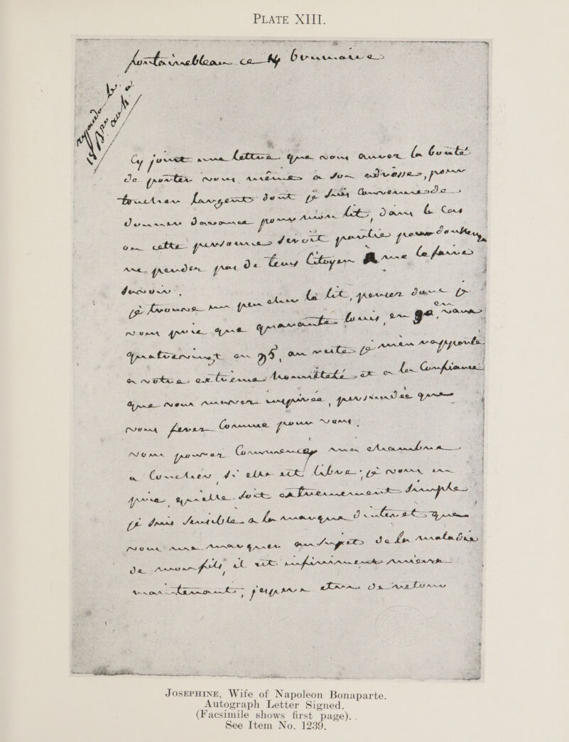PEATE X11, SEEKS ETRE NET ee es ee : aes Le ee. are G basta 2. ly . Od AE be n&amp;t os Cy joe pene teh oo ed | CrA.sr 0-08 ln €F Oe. \ MB RAAT , da [pew Ge oe we Anse on Aon at) ad) 2 of ode BAA na. EgncArar- js es i fam &amp; pannntod mae Annan hts, Jon 4. Cons ee fore dee ie oa 4% coe SG Utes OS wake Sateen Herne E NS Lode 6 ap a ws Oe AN. prwrdene, pret O« j : - : - Oe a oo se ees, Aon ahaa ws fie), povun Cnn ¥ Cf AALS - : — (F a Pore ote = pee eet gee ~~ ee. . . 2 :  ‘ 2 + ¥ : : ae. S see / B rnwe— Denn BAO OA —e yori : “fl At AAS - preens farar Comment. frerenn : | : 4 oy ee : PI &amp; BAA, por ere ee fe Pam Oe j | Cnc Anew as athe st hibnwn a IV OAR 4AM, | whe fe ok ou An Te ee ae eres Re L- i coo Ja. Oe Aol bee e Apne Y A~ [z drnns Jesnivls la LL Ananth ant.o © fd GAA” ee Oe es Ae J oe Lk ai ke bf : a. © fe terrae Is angela i Coe ae “GK Pu = cf c2778 SAL  i f wy é << sates LS IME, Nie A asia Mp batspibi ist Melia aight Slaiiepl i OE ee LO ZB Se JOSEPHINE, Wife of Napoleon Bonaparte. Autogr aph Letter Signed. (Facsimile shows first page).