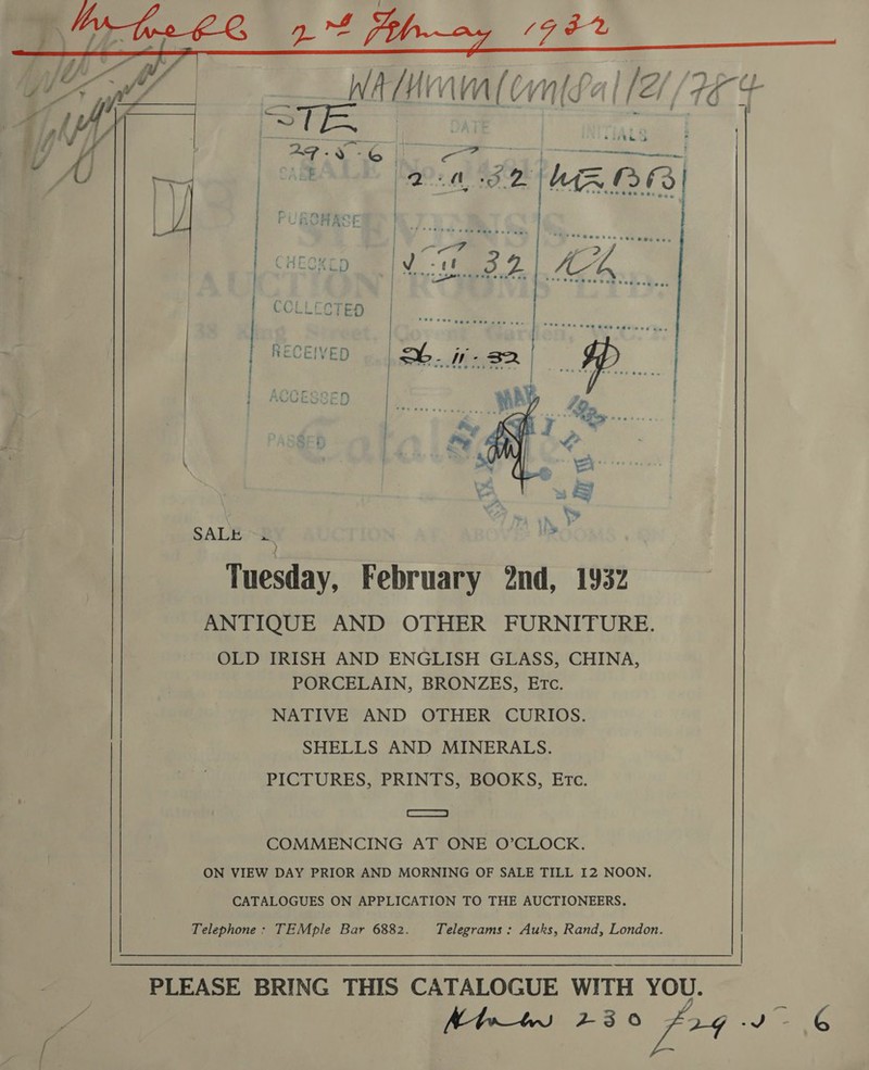  ——— ee SHELLS AND MINERALS. PICTURES, PRINTS, BOOKS, ETc. Ss COMMENCING AT ONE O’CLOCK. ON VIEW DAY PRIOR AND MORNING OF SALE TILL I2 NOON. CATALOGUES ON APPLICATION TO THE AUCTIONEERS. Telephone : TEMple Bar 6882. Telegrams : Auks, Rand, London.