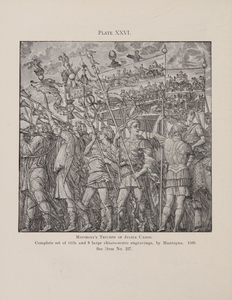 PipATH OCW:  Complete set of title and 9 large chiaro-scuro engravings, by Mantegna. 1599,