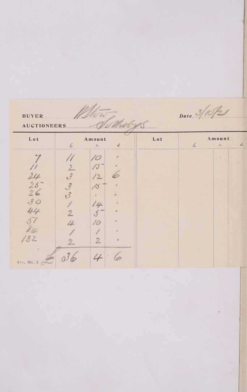 Lot Amount Sie  i, // Lup 25~ 26 FO Oi 57 18 2. Jose esse ens N ~~ RK             