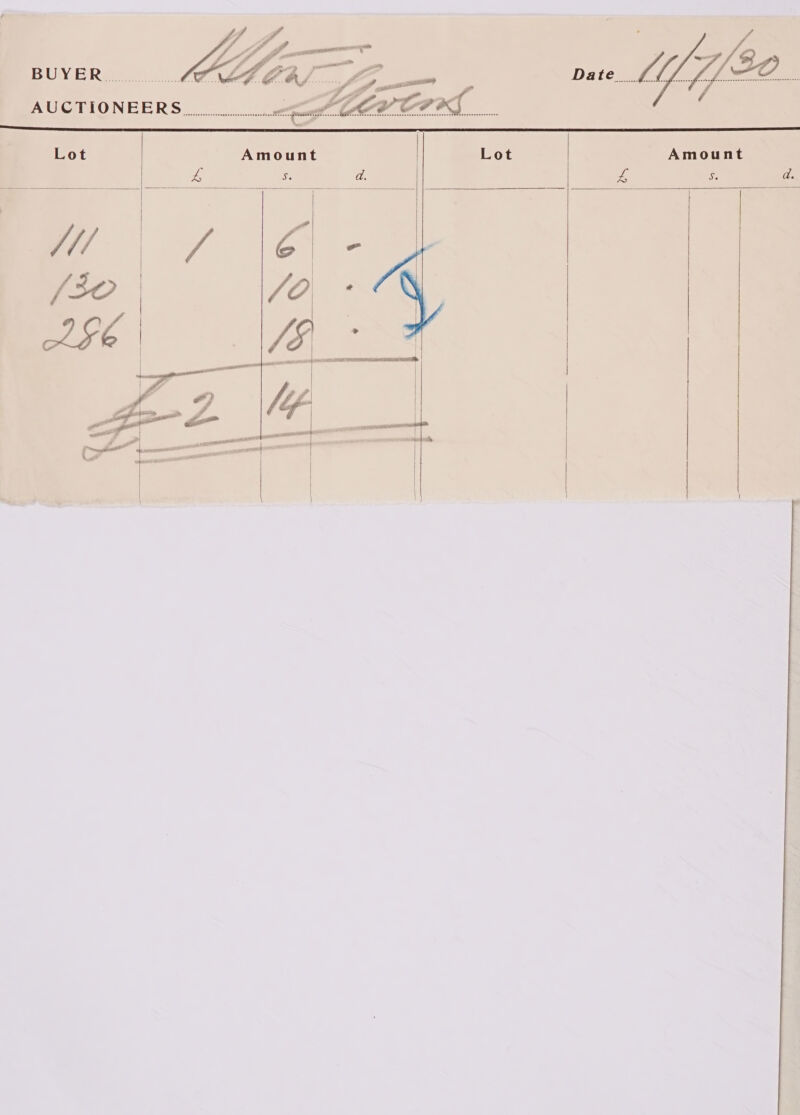  Lot Amount se 5. d.           be: 