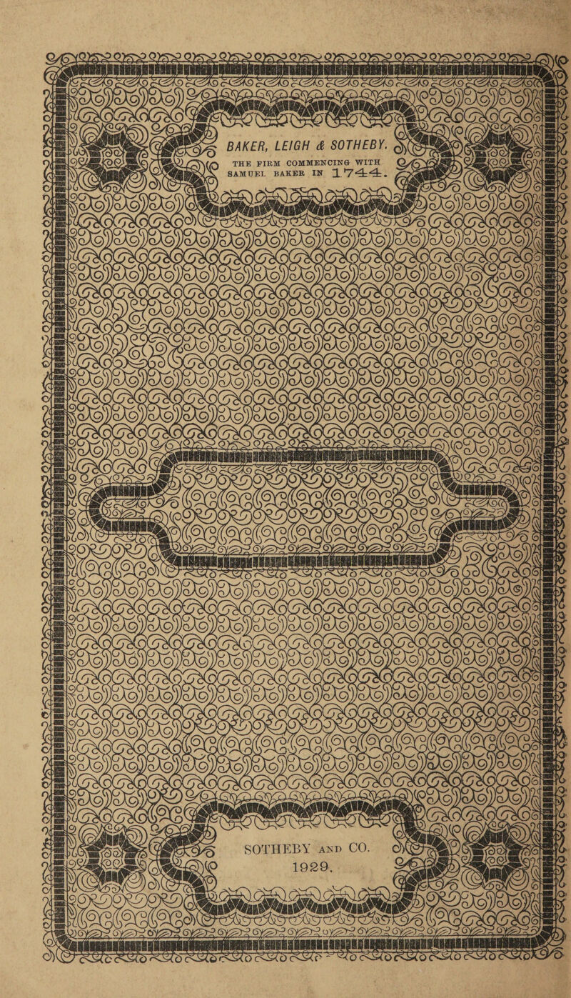     BAKER, LEIGH &amp; SOTHEBY. Sv THE FIRM COMMENCING WITH      SOTHEBY anv CO. eS ” S EY 1929. Gas 1a) ey OCS : G.) SAO D PaO NN          0) eg) Cre. &lt;7 TT aL) CSCAS  