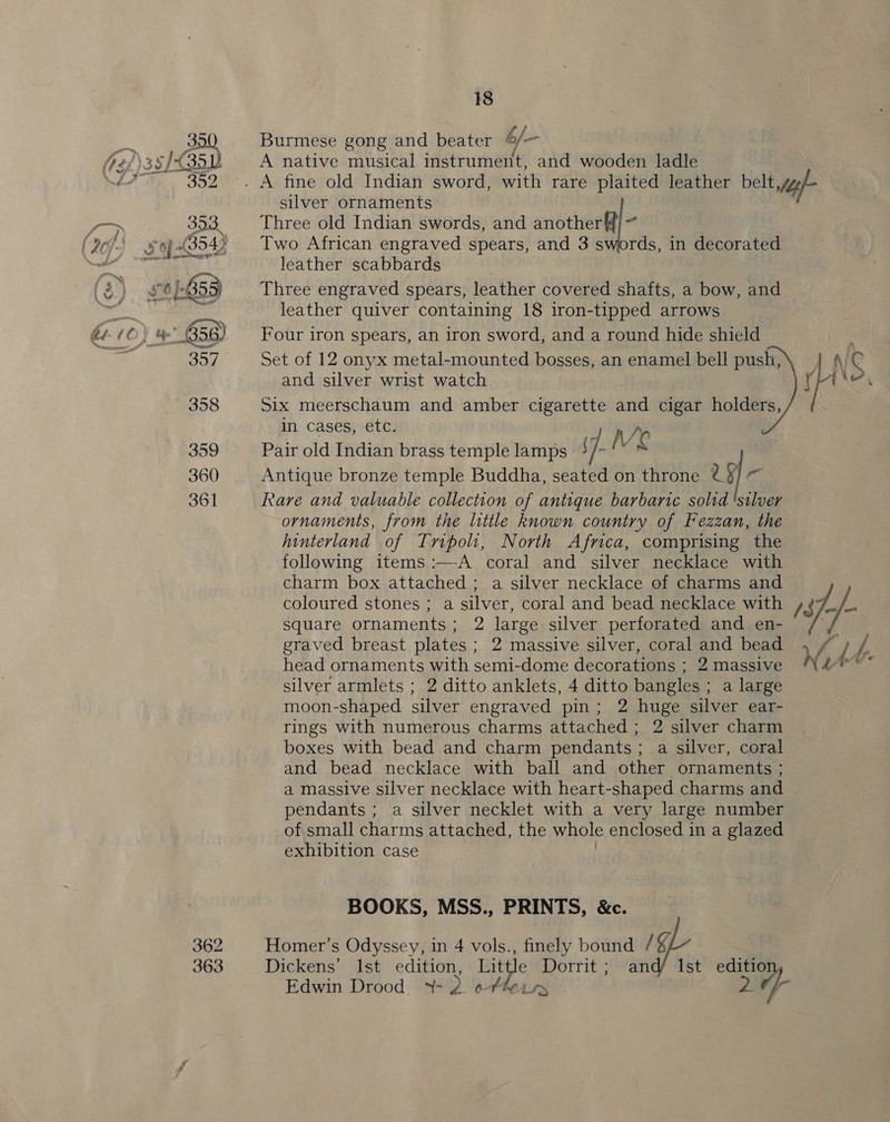 §2)\38)C35) , 352 pa 353 a f J &gt; ‘\y f- Bf 4 aati (2) sop Xoous cg Ete Wi 358 359 360 361 362 363 18 silver ornaments leather scabbards @ - “ies in decorated in cases, etc. exhibition case other Sd