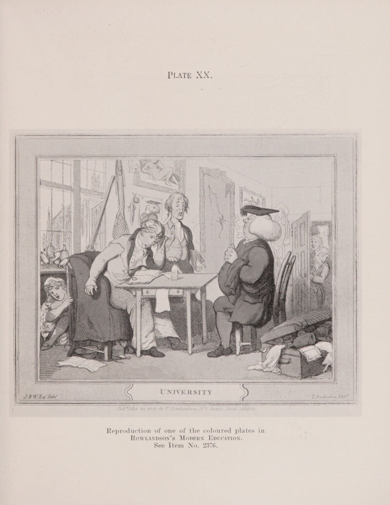PLATE XX,                 Reproduction of one of the coloured plates in Row .Lanpson’s MopEern EDUCATION. Dx See Item No. 23