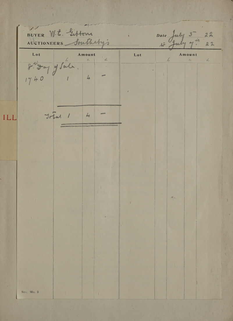 ad,  We       Lot    a.   — —. b) a nn Oe a “ ee ee = ~~ en        res * ry. bea Ft , ‘ ; 7 War x! rar ‘ bs ° al fae sane iat geet iA Vi 5 AUCTIONEERS __— ¥ or BUYER .. =e a“ a el a, &amp; : 7 = ~ 223 ae : “7 ie ~_ San Ms. oe Ee, Oe  Lotn | | /     