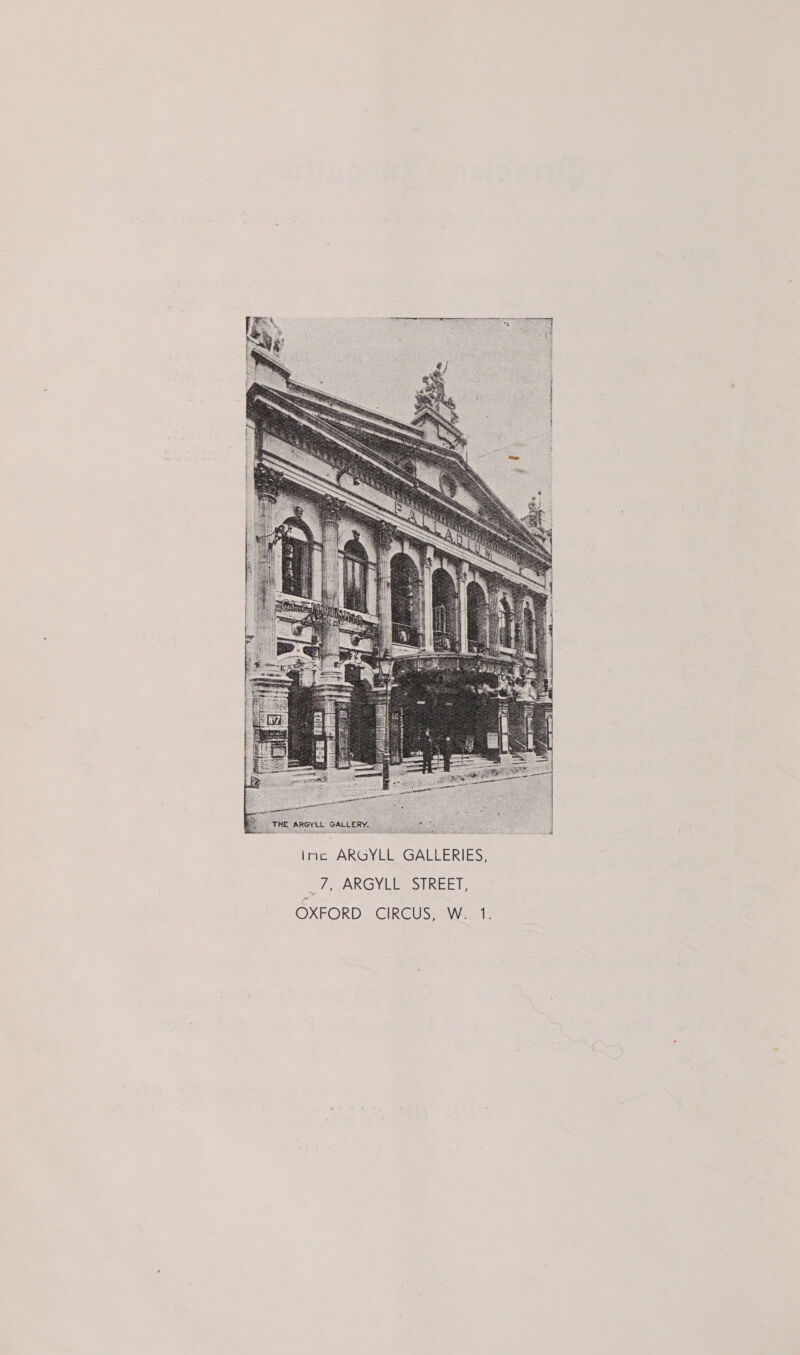  ltic ARGYLL GALLERIES, 7, ARGYLESSTREET OXFORD, CIRCUS = Ws: