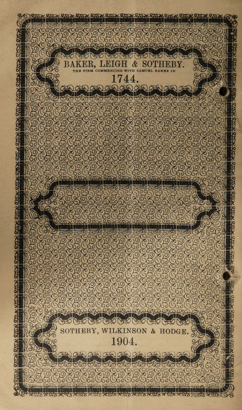 THE FIRM COMMENCING WITH SAMUEL BAKER IN ee ae |   OCICS ORCS OOM ER HIE a: = ek [_ Pe : oo ie oe SOTHEBY, WILKINSON &amp; HODGE 1904. as ORS demure PSOE Seager J nse hort ai 7a. oe 