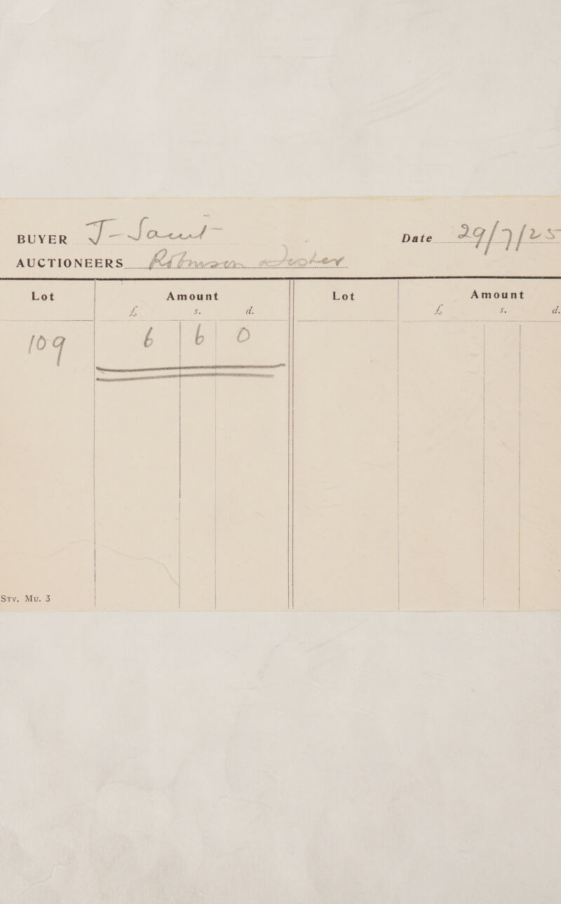  Lot Amount Lot Amount     10g a ee          >  | Sty. Mu. 3 | |