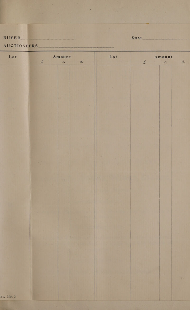        | . MOYER Cee fo eee et Grd ce Ves cre ec ee ee Pet 10 N HM eee Lot Amount Lot Amount A, S da. fe 5 d. | | : eal | |         