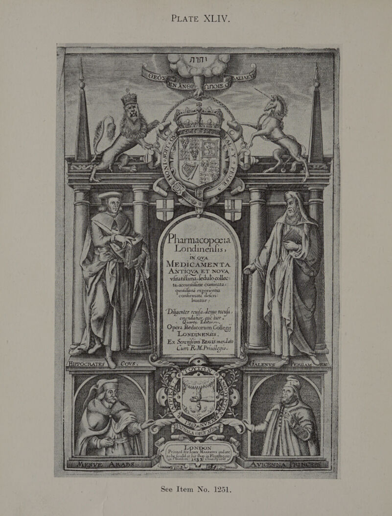 PLATE oh] ey                      D har Macopocia ~Londinenfis, JIN QA MEDICAMENTA ANTIQVA ET NOVA, vitatillima,ledulo collec: ta ,accuratillime examinata.» quotidiang experientia, conhrmata defers: buntur» ‘Dihaenter rewfa.denuo recufa emendahor, auc ~ Quavta Editiomn Opera Medicorum Collegy _ Lonpriwensts. Ex Scremjsinn Bets mardato | Cum RMPriuilegi ‘ ea lt Sih aus ciinn necdiio o     See Item No. 1251.