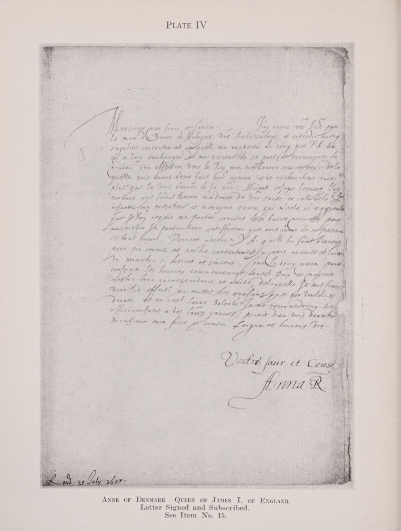  PISA Te INS 4 foe efevths ~ eo a. FLO et wey Baron de ee on am 4 Of a. ae a. nes : Meth wih ena Sib e6the ayo oe . Marat reevy Seanop. bot anew aS POA , pearchar se Wegayne Sane, Vas msl sa ag / : : | : ee fe entnt VK eee a3  P coal! Taare, ; suds ae on oe roe ee prenaeae h ua ae   ANNE OF DENMARK QUEEN oF James I. or ENGLAND. Letter Signed and Subscribed. — a)