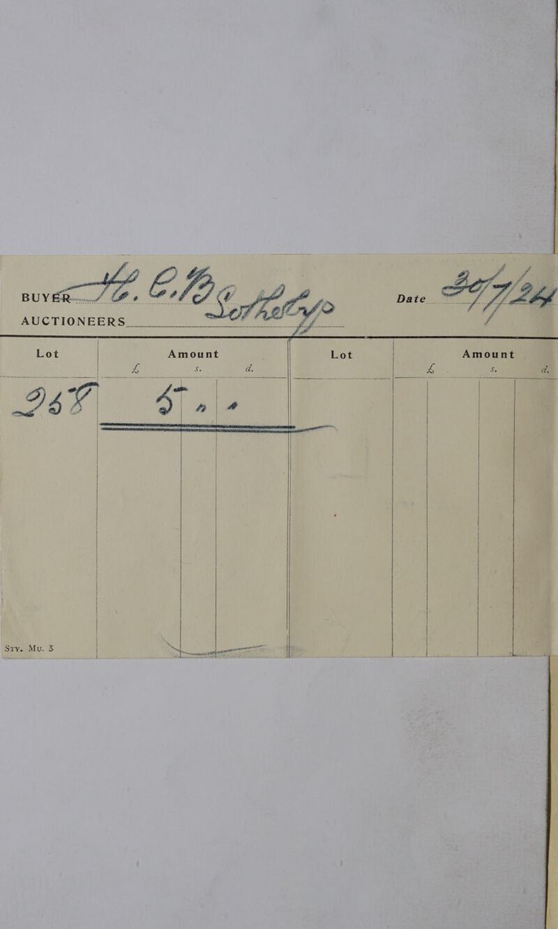   ZA Yan i ’ Info Date _ cS AL aha bre AUCTIONEERS ee ee roe va    Lot Amount Lot Amount             