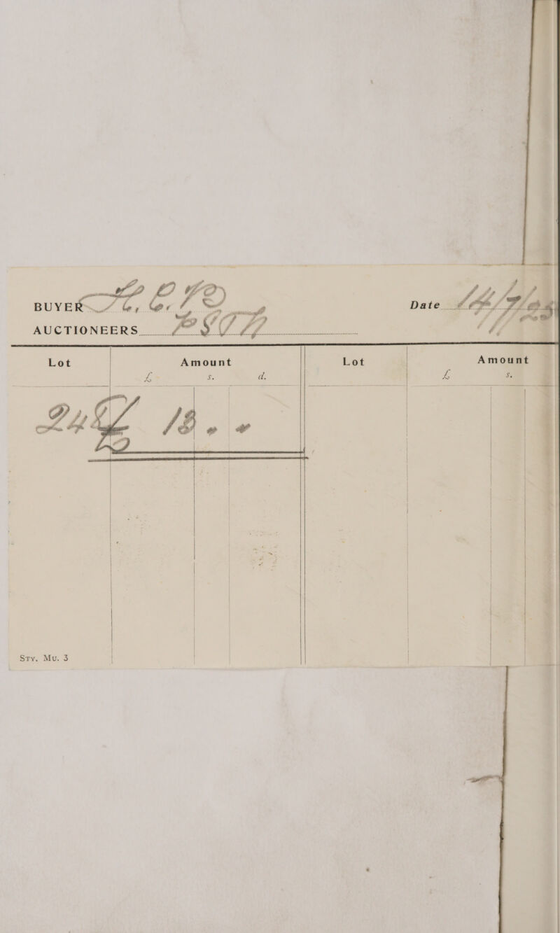     Lot 5. Amount           Sty. Mu. 3  