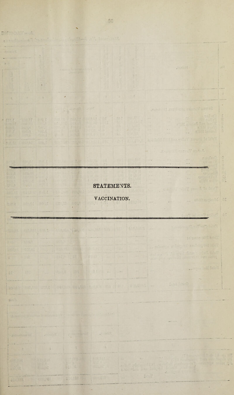 STATEMENTS VACCINATION.