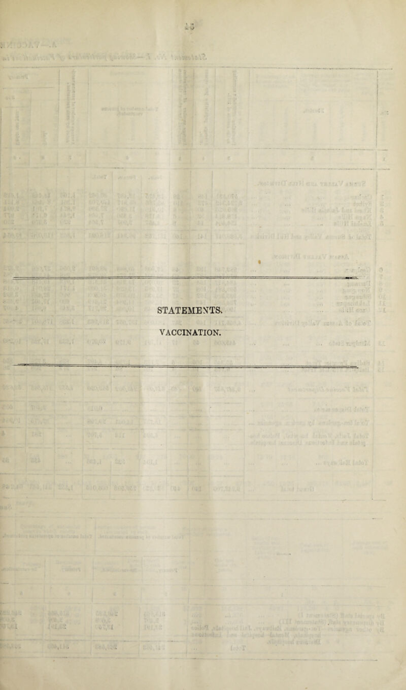 ) STATEMENTS. VACCINATION. )