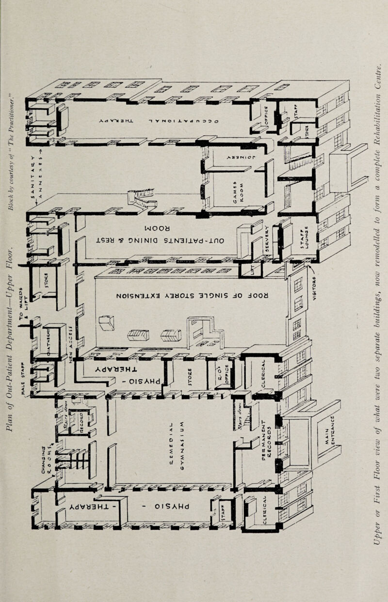 Upper or First Floor view of what were two separate buildings, now remodelled to form a complete Rehabilitation Centre.