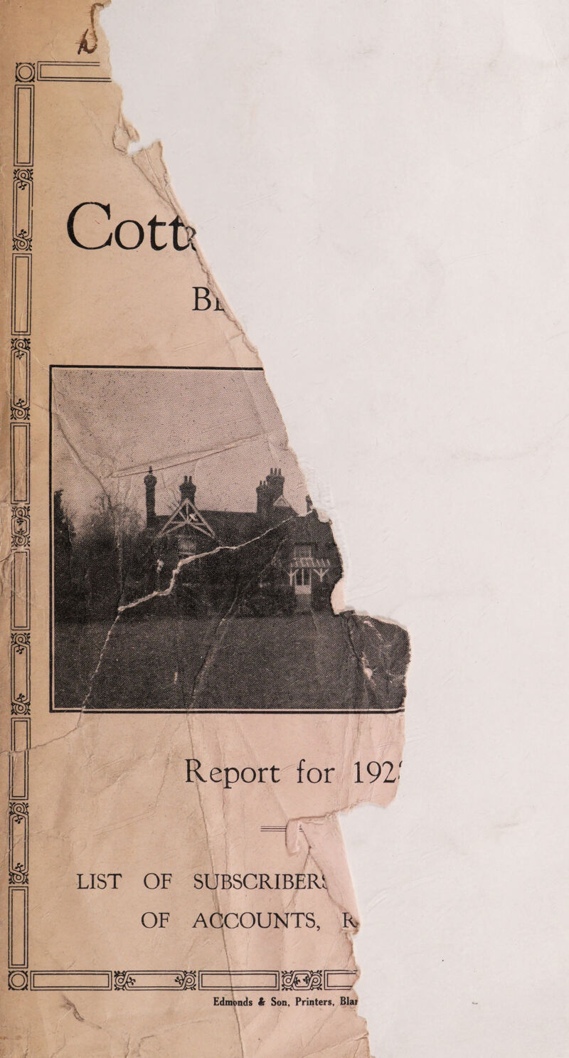 LIST Report for 192' \ OF OF SUBSCRIBER! ACCOUNTS, R — Edmonds t Son, Printers, Blar t f