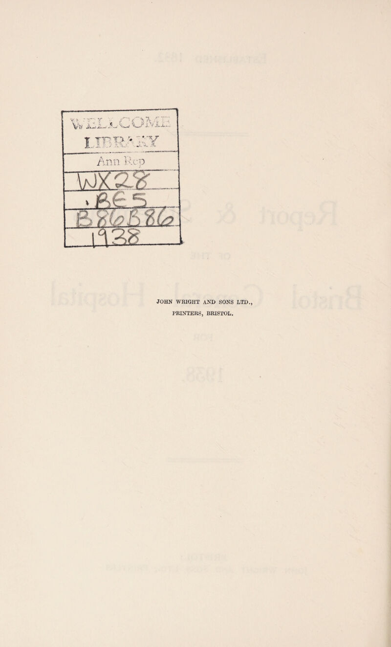 r W OiVib Ann Rep JOHN WEIGHT AND SONS LTD., PRINTERS, BRISTOL.