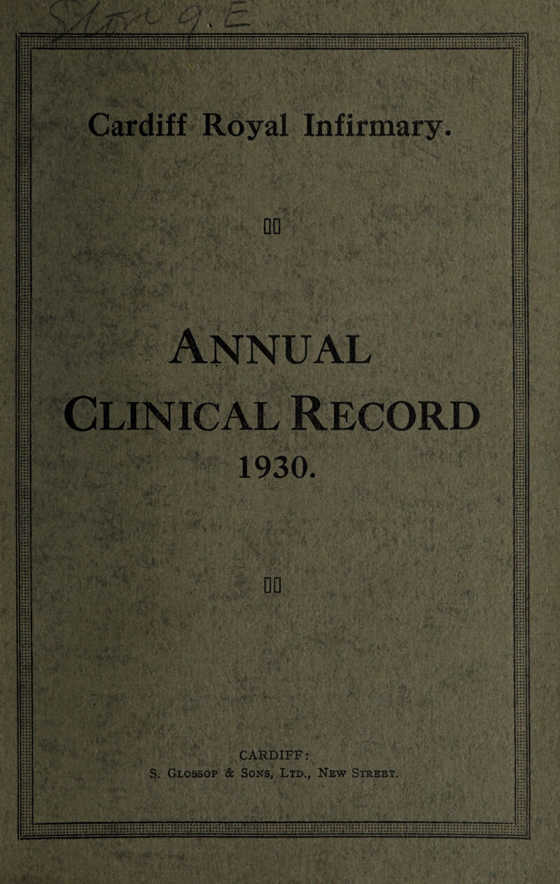 CARDIFF: S. Glossop & Sons, Ltd., New Street.