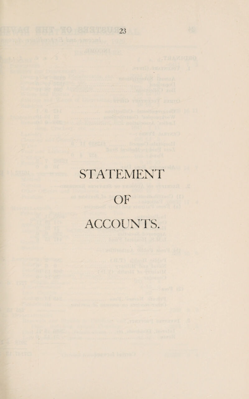 STATEMENT OF ACCOUNTS.
