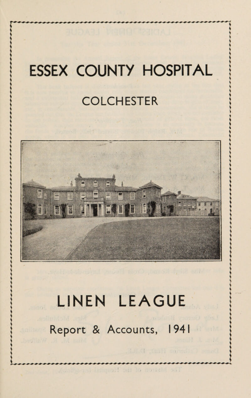 LINEN LEAGUE Report & Accounts, 1941