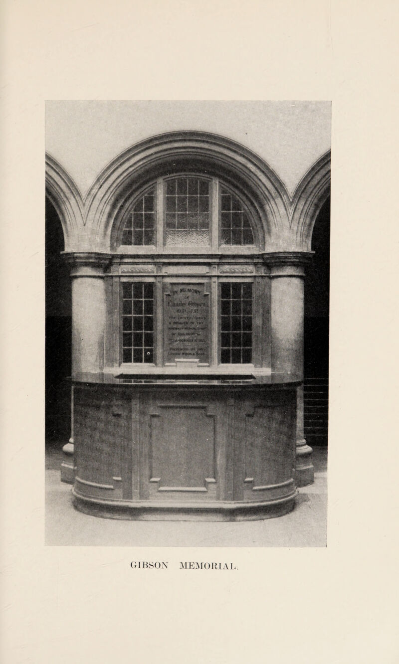 GIBSON MEMORIAL.