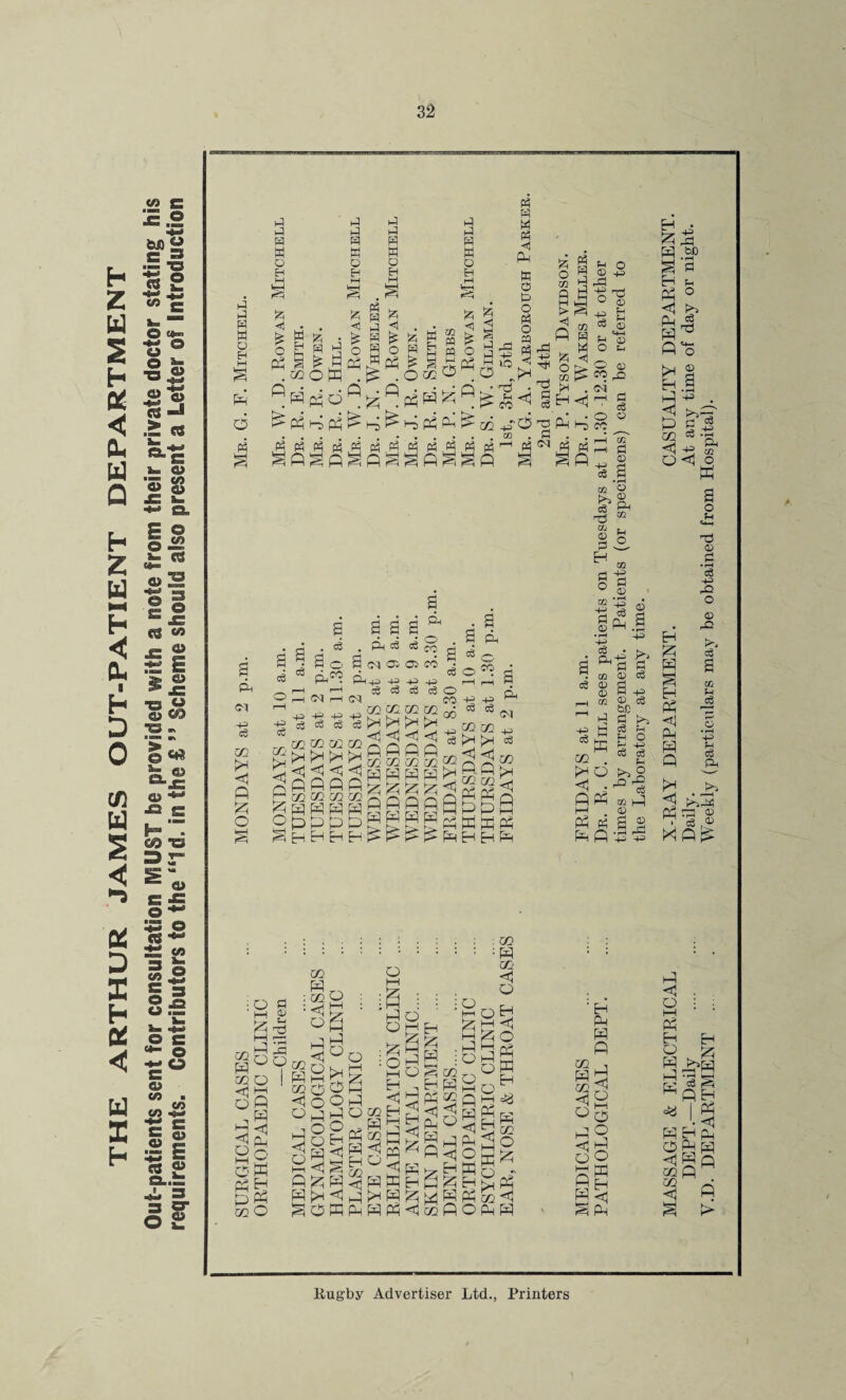 32 Rugby Advertiser Ltd., Printers