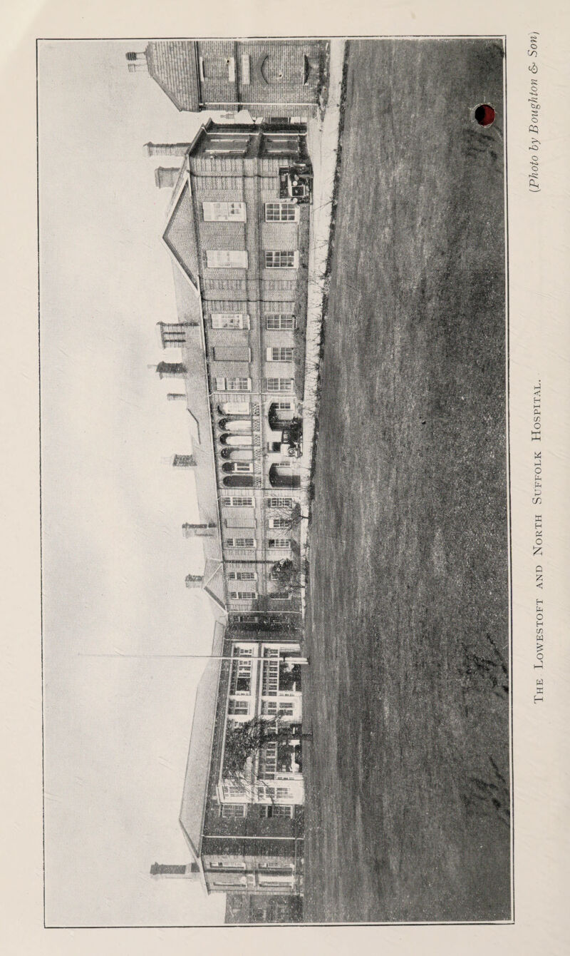 The Lowestoft and North Suffolk Hospital. {Photo by Boughton & Son)