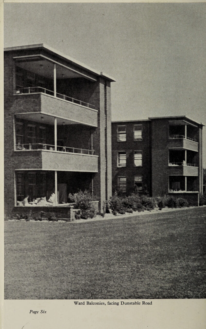 Ward Balconies, facing Dunstable Road Page Six